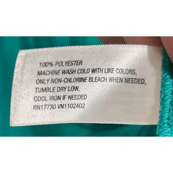 Xhilaration Teal Sleeveless Hi-Low Button Blouse Fits Like Plus Size 2X - Picture 3 of 4